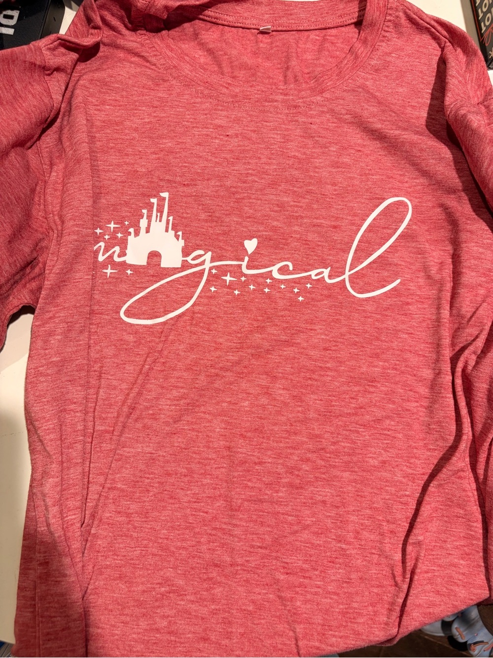 Disney Magical Pink Womens Long-Sleeve Tee